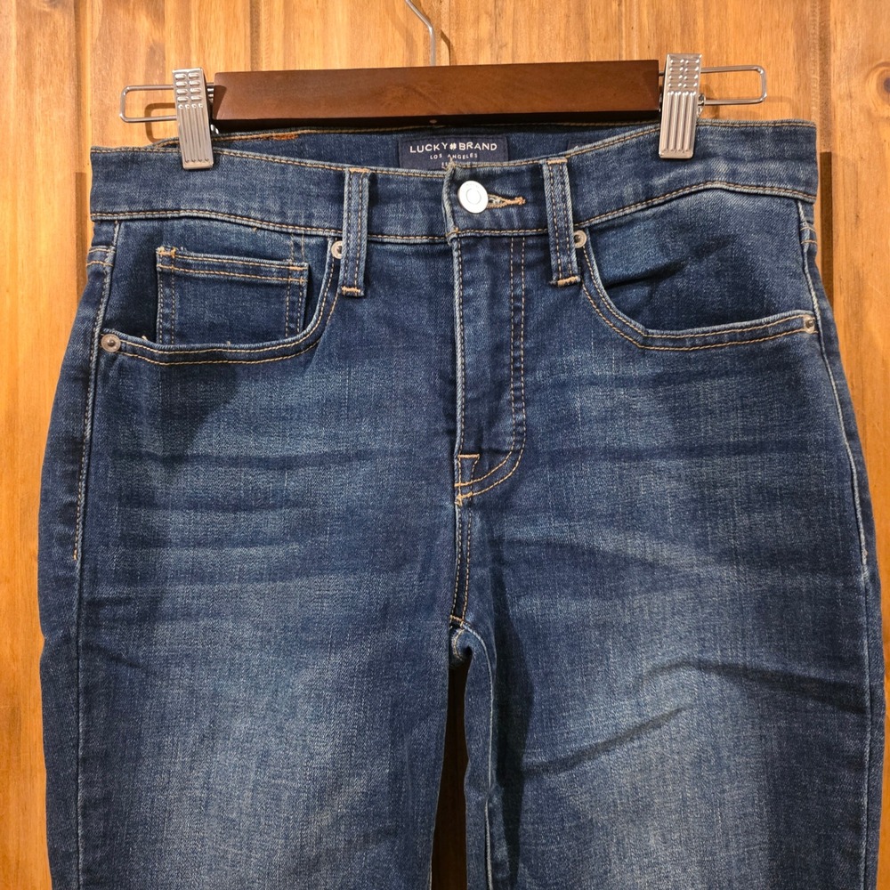 Lucky Brand Skinny Jeans Womens 4/27 Blue Excellent Stretch Medium Wash Denim - Picture 4 of 10